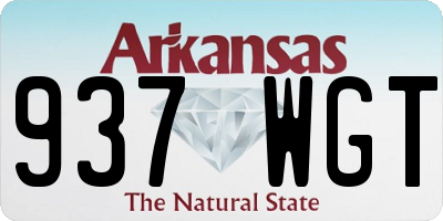 AR license plate 937WGT