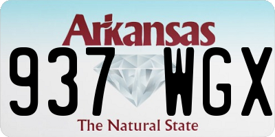AR license plate 937WGX