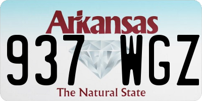 AR license plate 937WGZ
