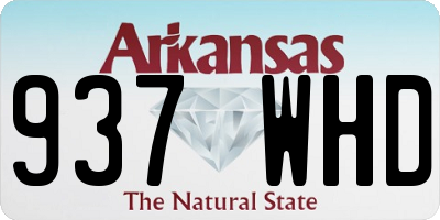 AR license plate 937WHD