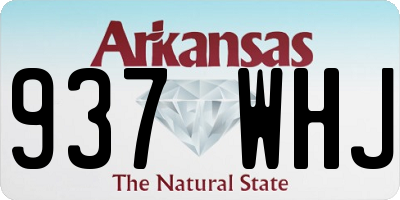 AR license plate 937WHJ