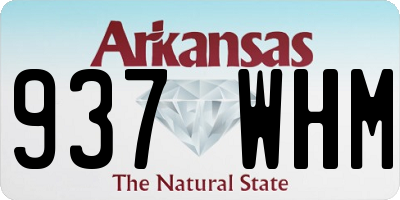 AR license plate 937WHM