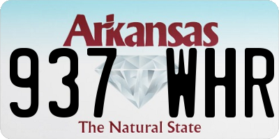 AR license plate 937WHR