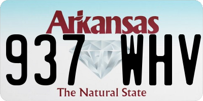 AR license plate 937WHV