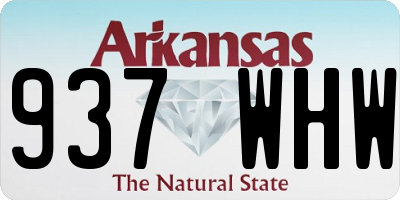 AR license plate 937WHW