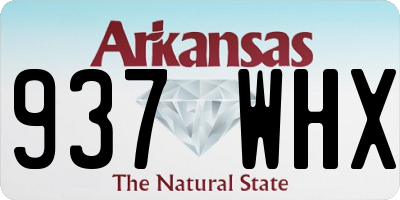 AR license plate 937WHX