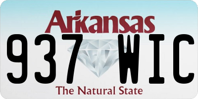 AR license plate 937WIC