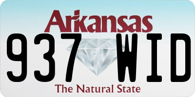 AR license plate 937WID