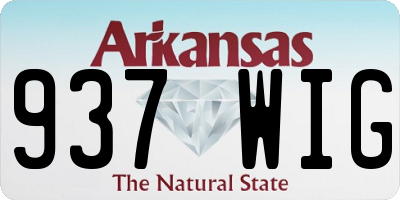 AR license plate 937WIG