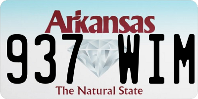 AR license plate 937WIM