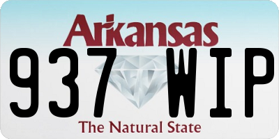 AR license plate 937WIP