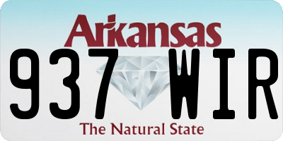 AR license plate 937WIR