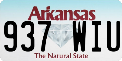 AR license plate 937WIU