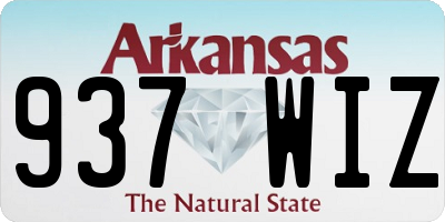 AR license plate 937WIZ