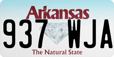AR license plate 937WJA