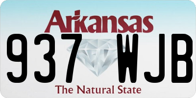 AR license plate 937WJB