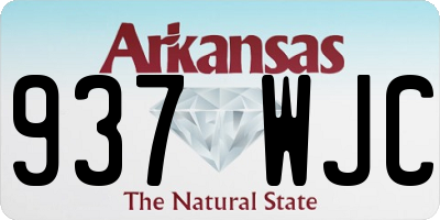 AR license plate 937WJC