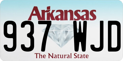 AR license plate 937WJD
