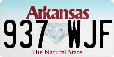 AR license plate 937WJF