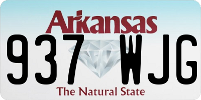 AR license plate 937WJG