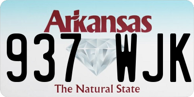 AR license plate 937WJK
