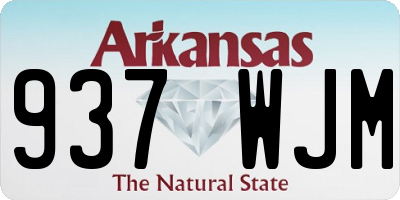 AR license plate 937WJM