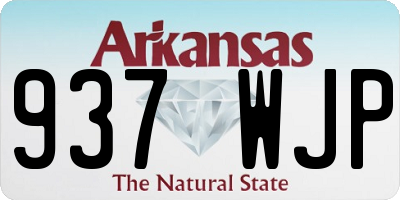 AR license plate 937WJP
