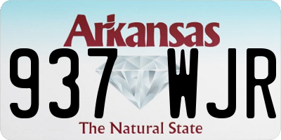 AR license plate 937WJR