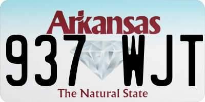 AR license plate 937WJT