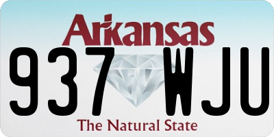 AR license plate 937WJU