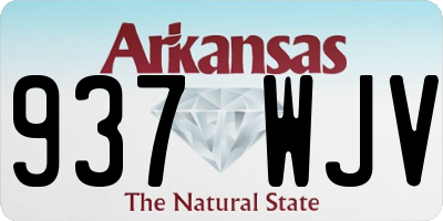 AR license plate 937WJV