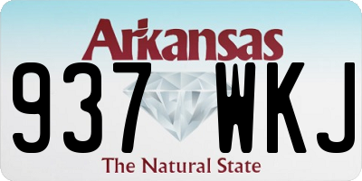 AR license plate 937WKJ
