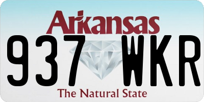 AR license plate 937WKR