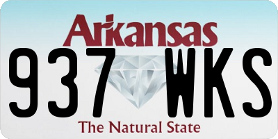 AR license plate 937WKS