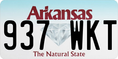 AR license plate 937WKT