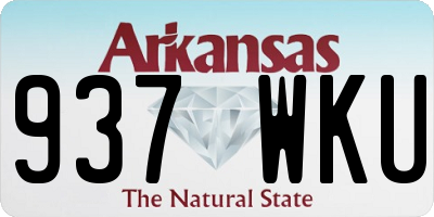 AR license plate 937WKU