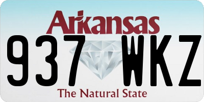 AR license plate 937WKZ