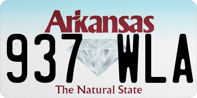 AR license plate 937WLA
