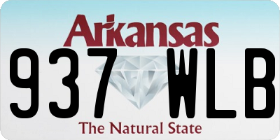 AR license plate 937WLB