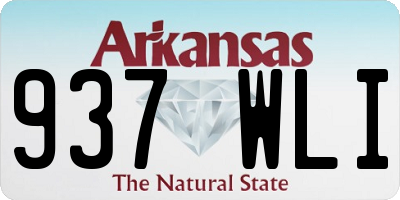 AR license plate 937WLI