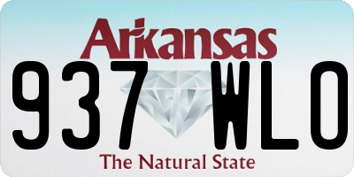 AR license plate 937WLO