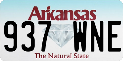 AR license plate 937WNE