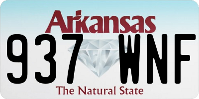 AR license plate 937WNF