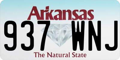 AR license plate 937WNJ