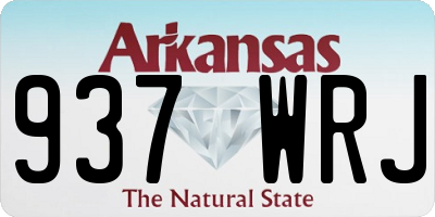 AR license plate 937WRJ