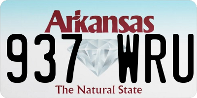 AR license plate 937WRU