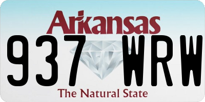 AR license plate 937WRW