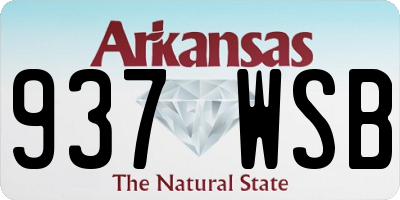 AR license plate 937WSB