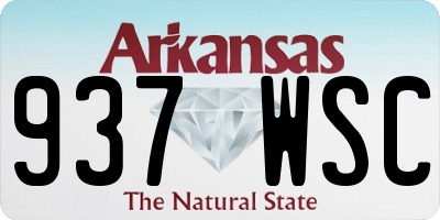 AR license plate 937WSC