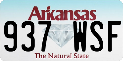 AR license plate 937WSF